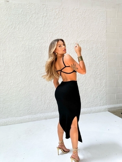 Vestido Midi Malu preto - comprar online