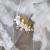Pente em Base Dourada com Flores de Porcelana Fria e Strass - Witney