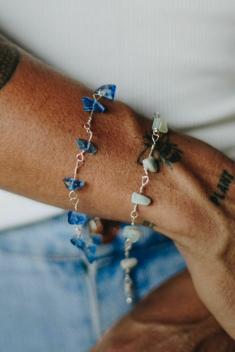 Pulseira Cristal Azul