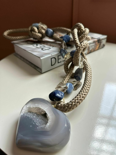 Colar de mesa - Joias para casa - Cinza