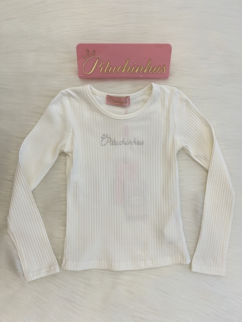 Blusa ml Canelada Off - Pituchinhus