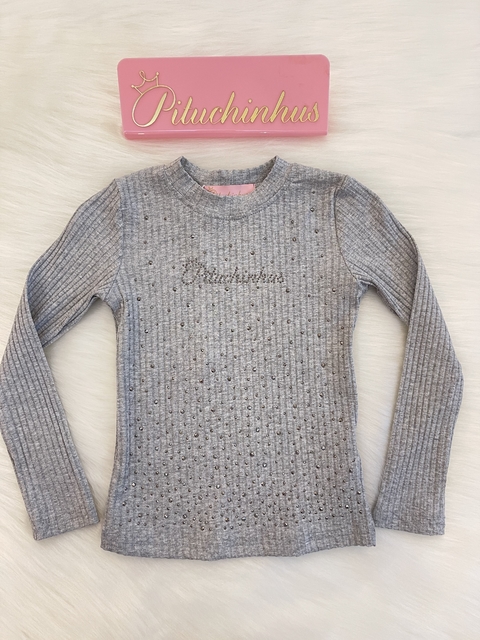 Blusa ml Canelada Mescla - Pituchinhus