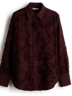 Camisa de seda con textura y transparencia - comprar online