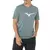 Camiseta Mizuno Spark Mescla em tom cinza, modelo masculino, com logo destacado na frente.