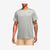 Camiseta masculina Nike Dri-Fit Legend de cor cinza, com logo preto no peito.