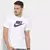 Camiseta branca com estampa em preto da Nike, modelo Sportswear Icon Futura.