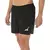 Shorts Mizuno High na cor preta, com detalhe em amarelo e elástico na cintura, usados por um modelo masculino.