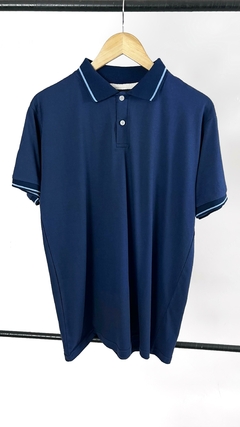 Chomba de algodón Azul Marino c/ Celeste ESFR - comprar online