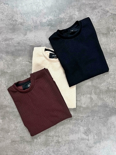 Sweater WAFFLE WALL Natural ESFR - Rubik Indumentaria