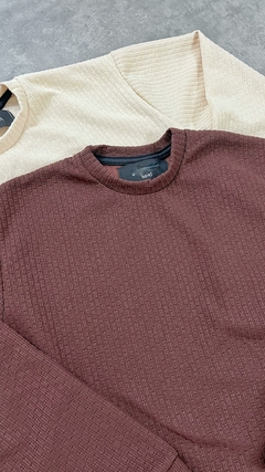 Sweater WAFFLE WALL Marron ESFR - comprar online