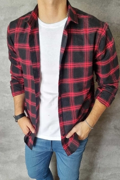 Camisa Leñadora Roja sin capucha
