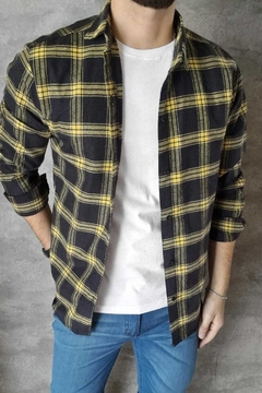 Camisa Leñadora Negra/Mostaza NBRD