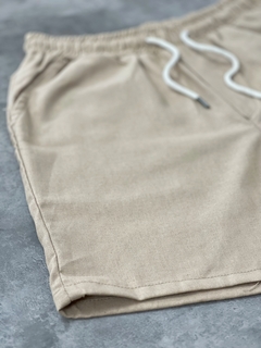 Bermuda de Lino Beige DT - comprar online