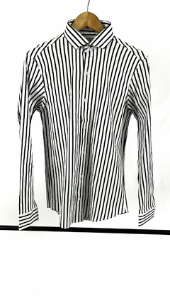 Camisa Italiana Rayas Negras Anchas - comprar online