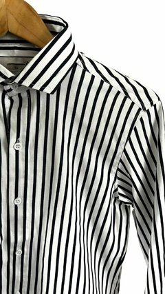 Camisa Italiana Rayas Negras Anchas