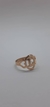 Anillo oro 18 k con una letra corazón - tienda online