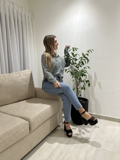 Camisa rayada bn - comprar online