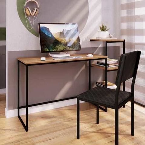 MESA COM 3 PRATELEIRAS MILA