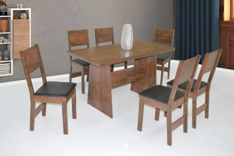 CONJ MESA DESTAK 6C MILENA FOSCO PRETO CAF/DEMOL