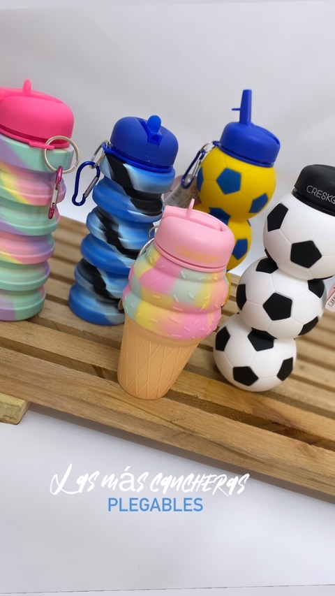 Botellas silicona plegables