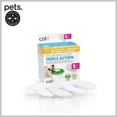 FILTRO DE TRIPLE ACCION PARA FUENTES CATIT 5 UNIDADES - comprar online