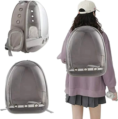Mochila Bolso Transportador / Transparente Negro - pets