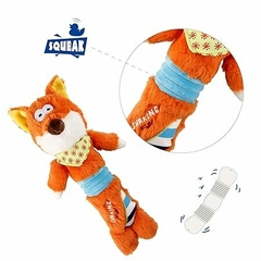 PELUCHE PARA PERRO ZORRO GIGWI CON CHIFLE - pets