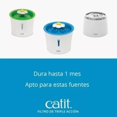 FILTRO DE TRIPLE ACCION PARA FUENTES CATIT 5 UNIDADES - pets