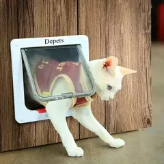 PUERTA PERRO/GATO CHICA PREMIUM 4 POSICIONES