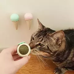 JUGUETE CATNIP BALL HIERBA GATERA HELADO BOLA - pets