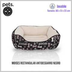 DOGIT DREAM WELL MOISES RECTANGULAR ANTIDESGARRO NEGRO - comprar online