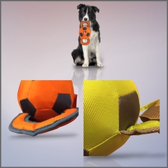 PELOTA BALISTICA CON MANGO PARA EXTERIOR AFP NARANJA/VERDE - pets