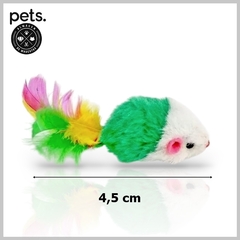 JUGUETE RATON CON PLUMAS 4,5 CM en internet