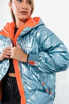 PUFFER TORNASOL COMBINADA CON NARANJA