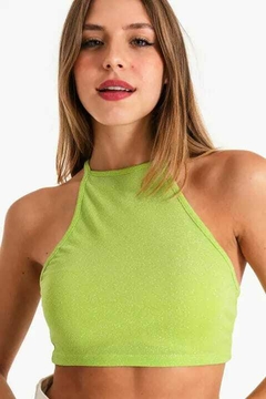 TOP HALTER LUREX