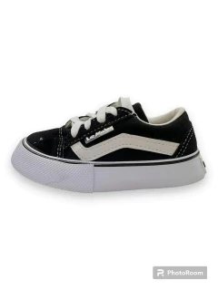 ZAPATILLA LEMELU URBANA VANS CORDON GAMUZA 23-26 NEGRO (L404N)