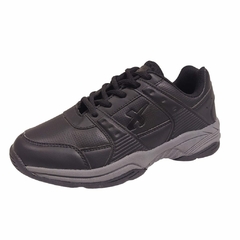 ZAPATILLA JAGUAR COLEGIAL CORDON SINTETICO DEPORTIVA 34-40 NEGRO (JG4116/1N)