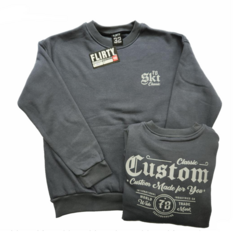 BUZO FLIRTY VARON FORRADO CON PIEL ESTAMPA CUSTOM SKT 78 (FL25160)