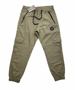 PANTALON FLIRTY VARON GABARDINA CARGO CON LOGO SK90 (FL25903)