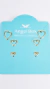 BRINCO TRIO DE CORAÇÃO VAZADO 5-7-9MM BANHADO A OURO 18K - comprar online