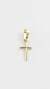 PINGENTE CRUZ LISA REDONDA BANHADO A OURO 18K