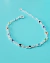 PULSEIRA PRATEADA INFANTIL PEDRINHAS COLORIDAS 3MM BANHO