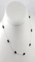CHOKER PRATEADA PEDRAS PRETAS RETANGULARES BANHO DE PRATA