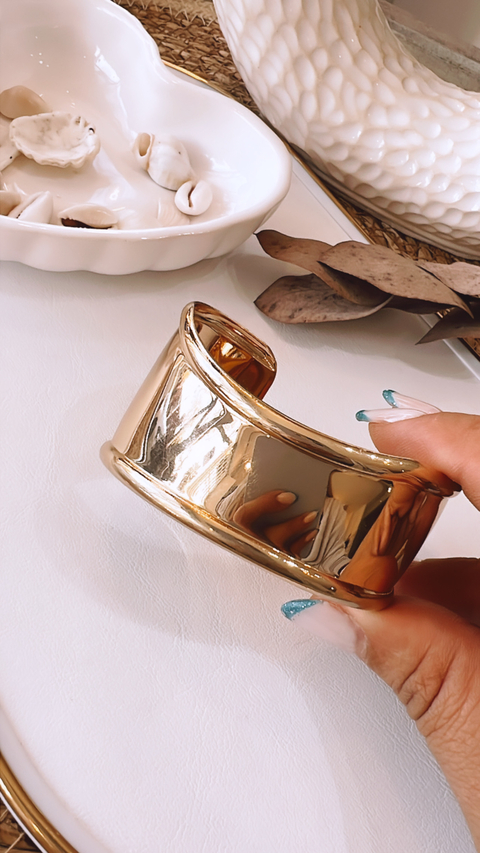 Brazalete Fresia Dorado