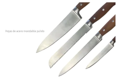 Set x4 cuchillas + taco de madera imantado en internet