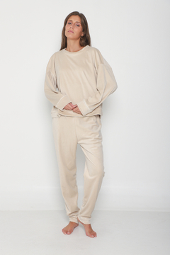 Conjunto Plush Beige Ribete - comprar online