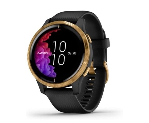Garmin Venu, GPS - Ouro com pulseira preta