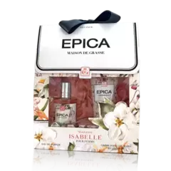 Set especial de regalo contiene 1 Eau de Parfum (50 ml) y 1 Crema para manos y cuerpo de 80g. (ISABELLE - FLORAL FRUTAL) en internet