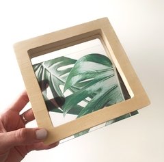 Cuadro 15x15cm madera y lámina transparente