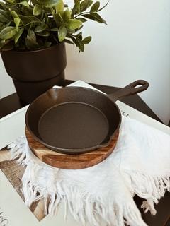 PROVOLETERA HIERRO CON BASE ACACIA 23X14 - tienda online